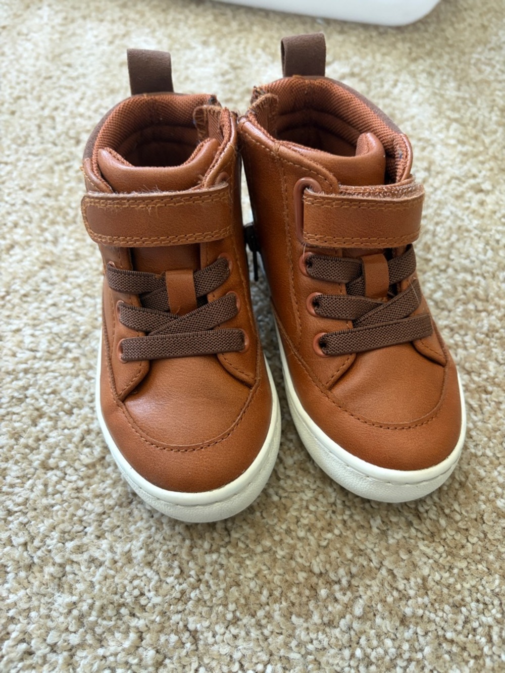 Cat & Jack Toddler Brown High-Top Sneakers with Velcro